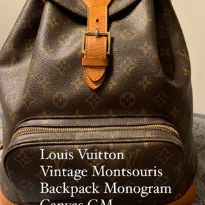 Louis Vuitton Vintage Montsouris backpack monogram canvas